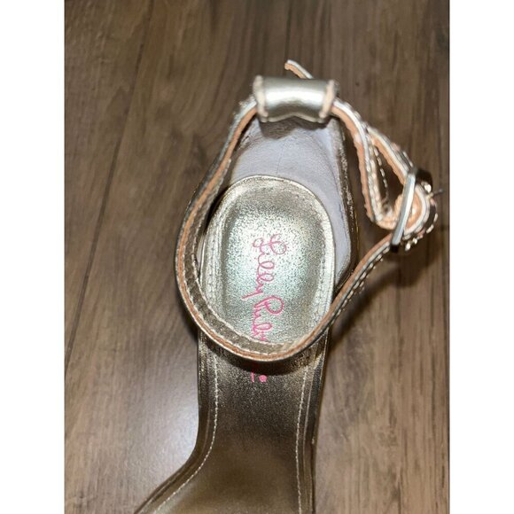 LIlly PulitzerAmber Lynn Womens Woven Block Heel Sandals  Size 8 - Picture 4 of 8